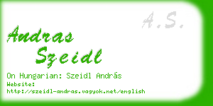 andras szeidl business card